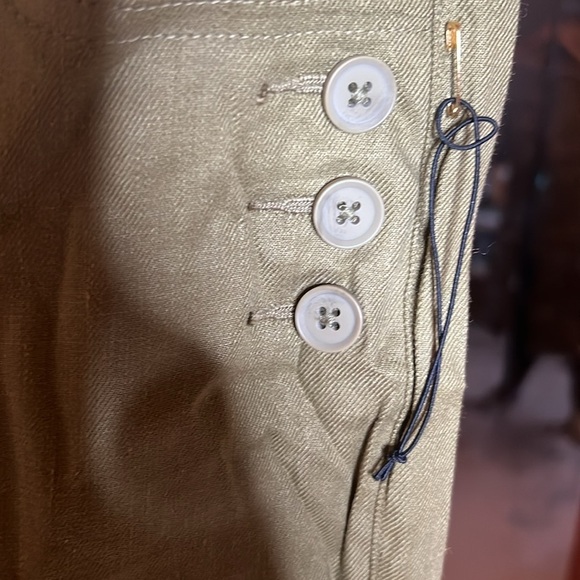 CABI Charlie Olive Green Linen Pant Style 5314 Size 2 NWOT - Picture 9 of 10